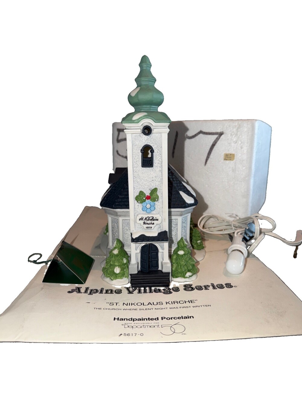 DEPARTMENT 56 ALPINE VILLAGE ST. NIKOLAUS KIRCHE Christmas Dept 5617 Church